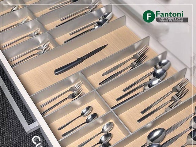 جای قاشق و چنگال ریل دبل باکس